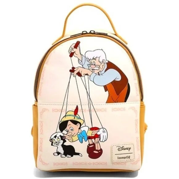 Loungefly Disney Pinocchio Geppetto and Figaro Mini‎ Backpack - Picture 1 of 4